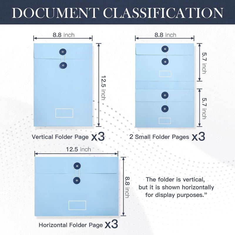 ruileeccl Important Document Organizer|Personal Binder Organizer with Labels Accordion File Stylish Binder for Storing Important Papers, Certificates, Passports, Photos, and Letters (Khaki) - Image 2